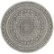 Safavieh Outdoor Cy8734-37612 Courtyard Light Grey / Black Rug Area Rug Carpet